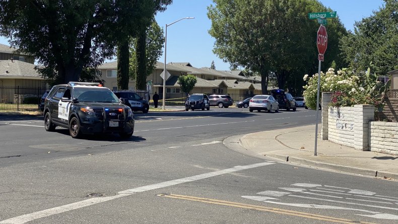 Stockton California Police Shooting Patrol Car