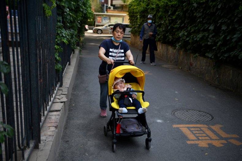 Baby On a Stroller in Beijing