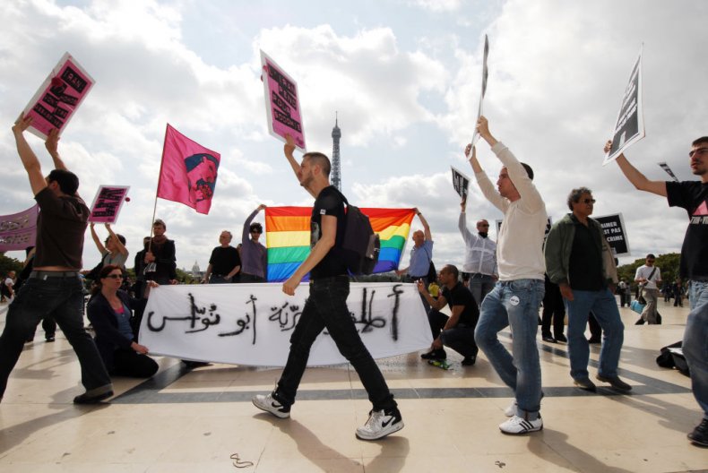 Demonstrators fight for gay rights in Iran