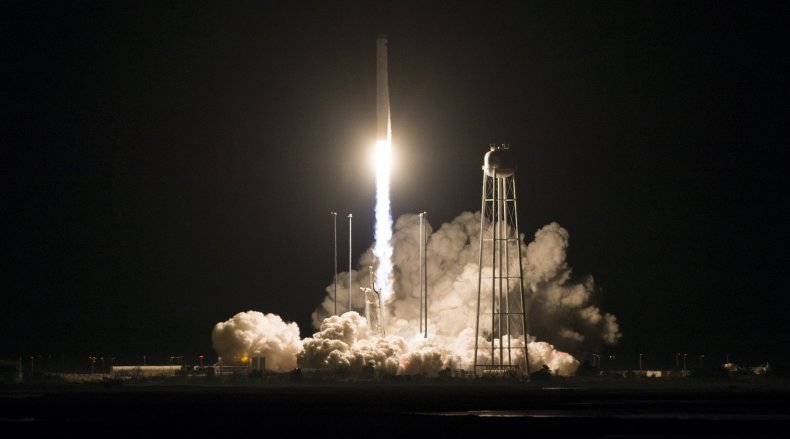 nasa rocket launch wallops facility, getty