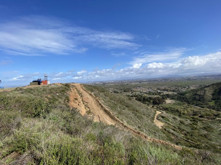 Border wall access road