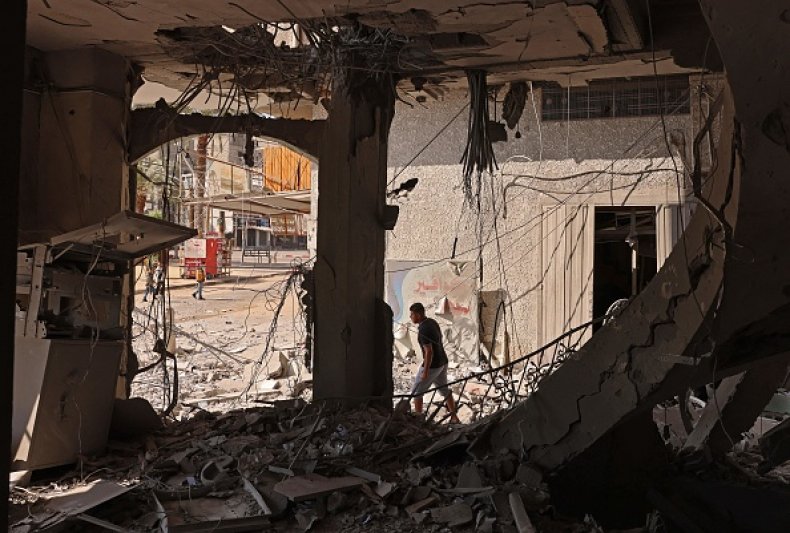 Building Collapse Gaza Israel Airstrike Hamas Palestinian