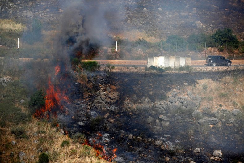 lebanon, israel, border, fire, protests