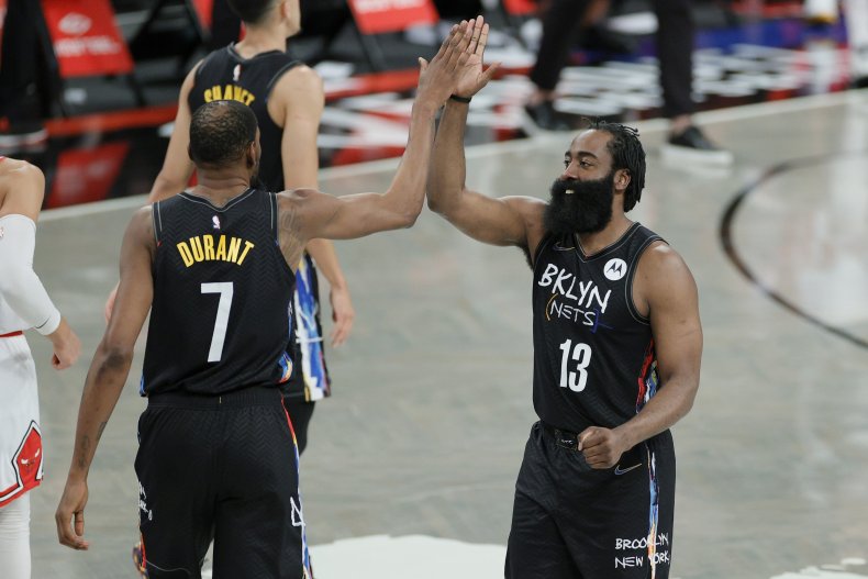James Harden and Kevin Durant