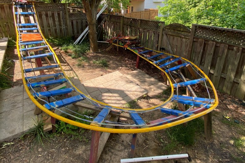 A backyard roller coaster.