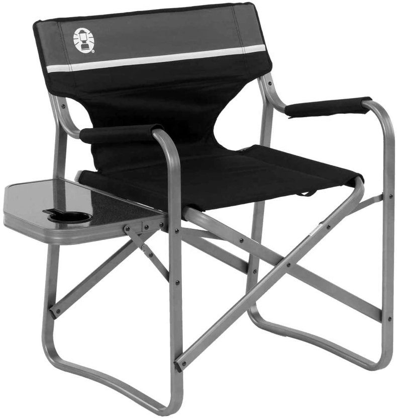 Coleman camp chair with table