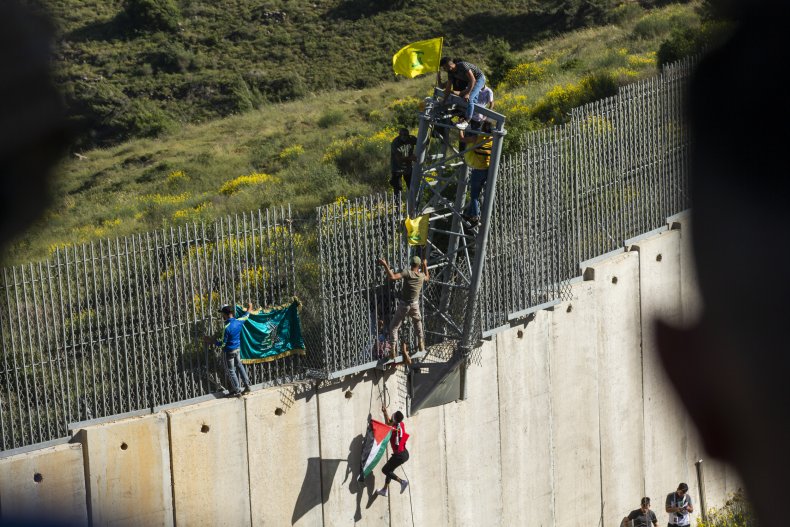 lebanon, israel, border, flags, gaza, war