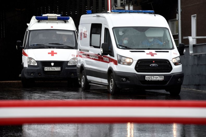Russian ambulances shown in Moscow