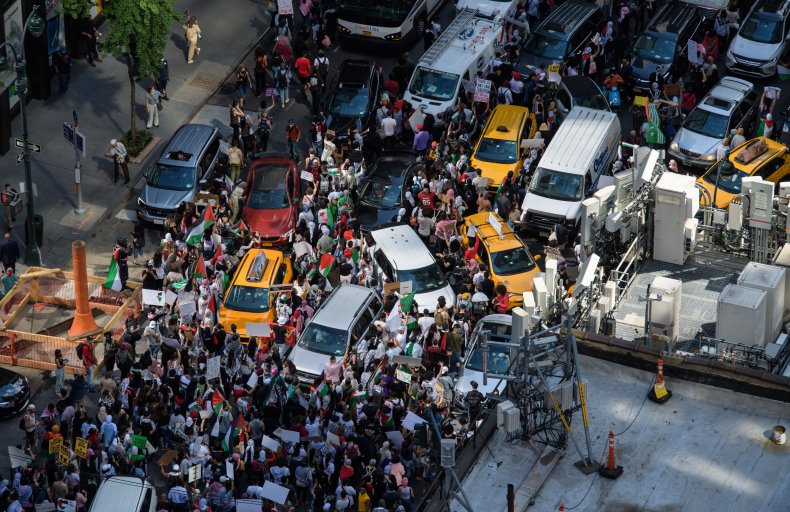 Pro-Palestinian protests in Manhattan 
