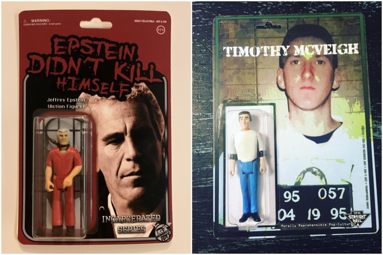 Jeffrey Epstein and Timothy McVeigh action figures