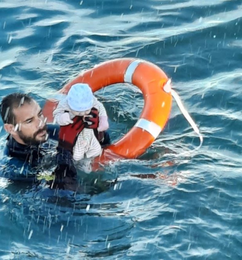 The photos showed the rescue effort