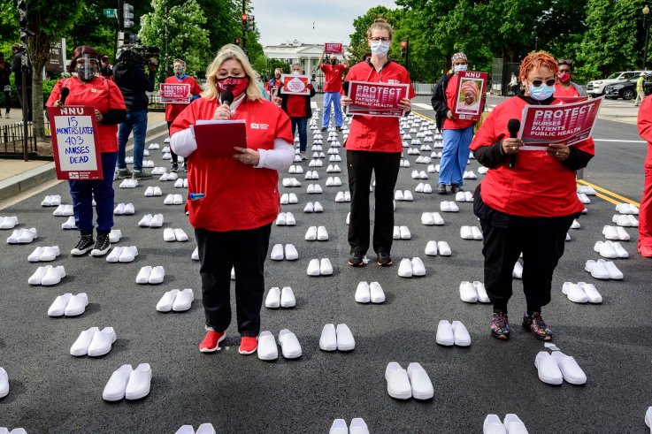 National Nurses United protest