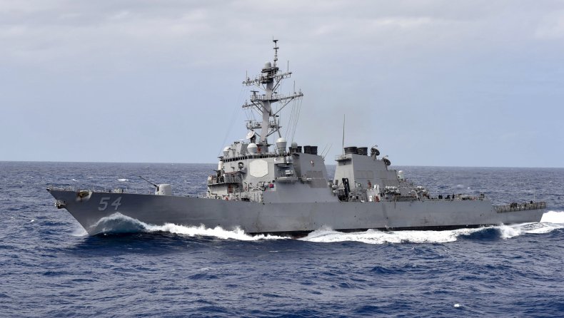 U.S. Navy Destroyer In Philippine Sea