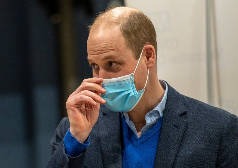 Prince William visits a coronavirus vaccination centre