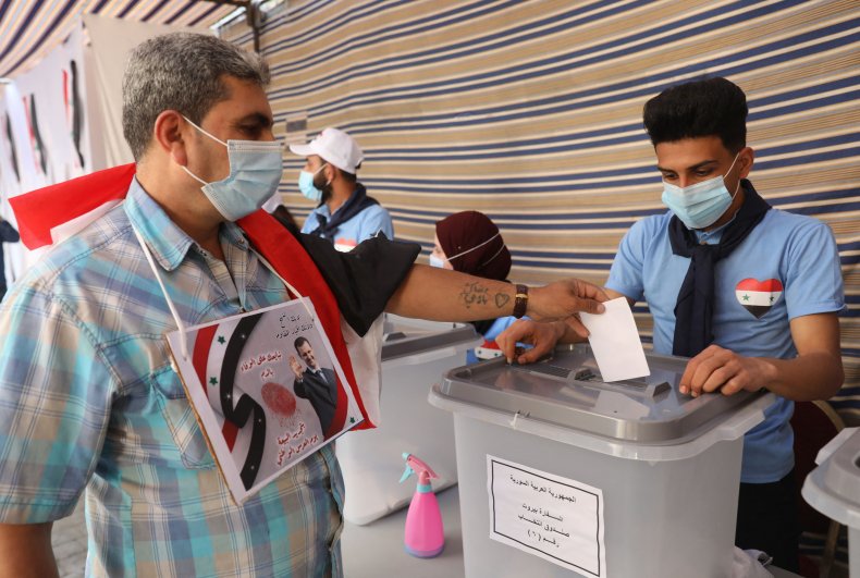 Syria Refugees Voting Assad