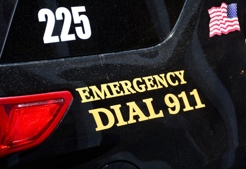 Police car stock photo