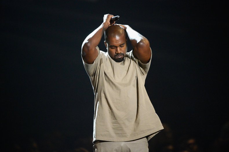 Kanye West performing live
