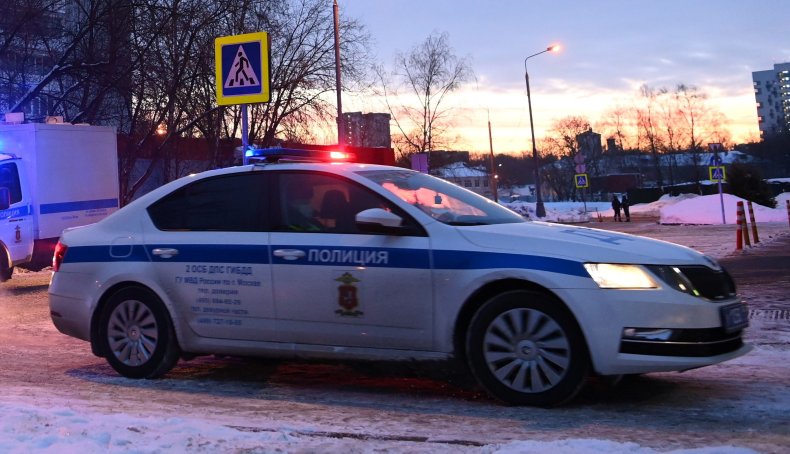 Russian police car in Moscow