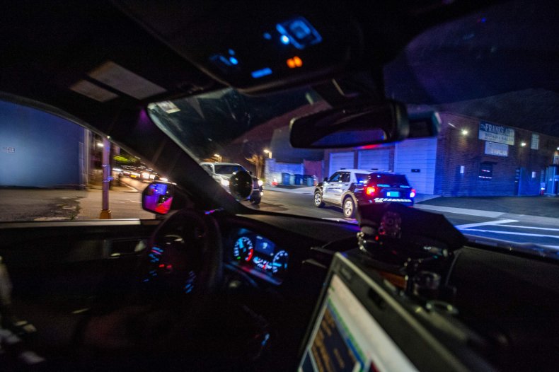 A police cruiser