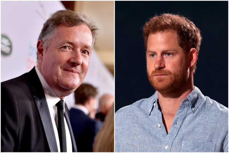 Piers Mogan calls Prince Harry pathetic