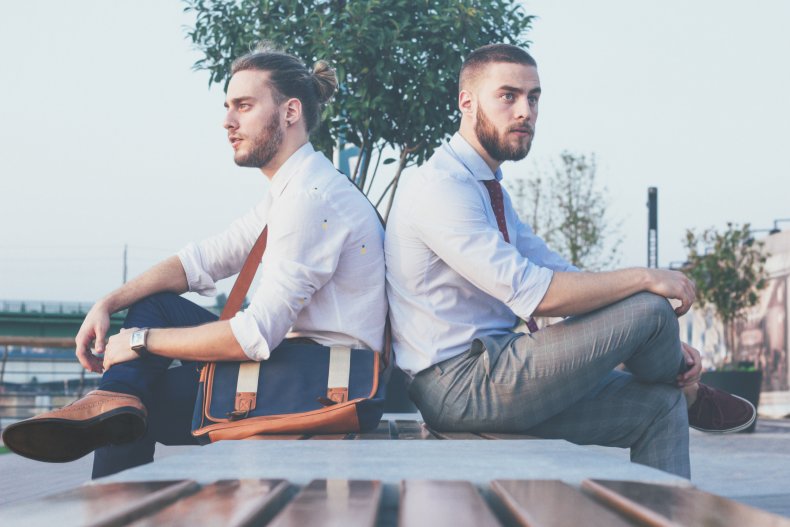 Stock image of twin brothers