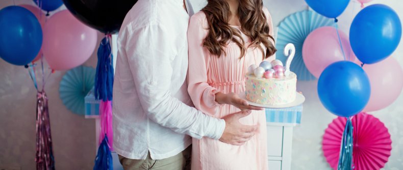 Couple gender reveal party