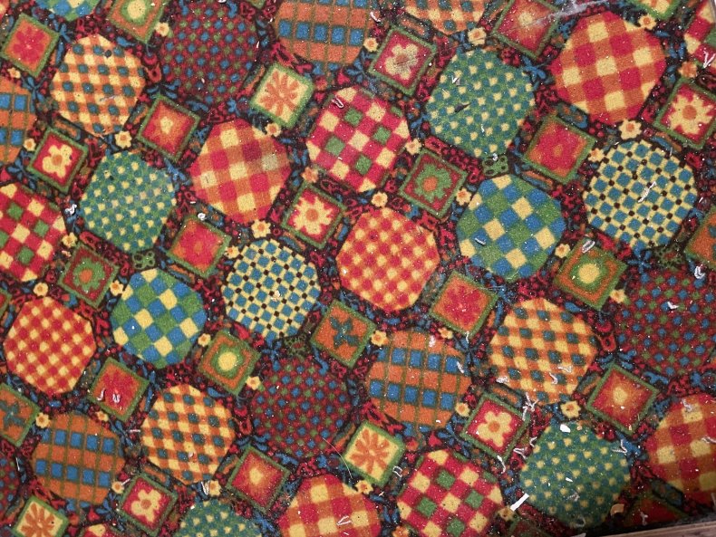 Colorful 70s floor Grace Benavente found