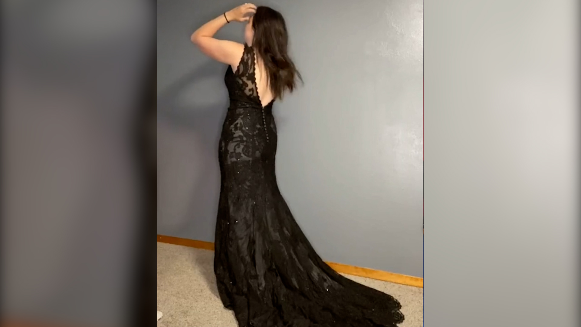 dyed black wedding dress