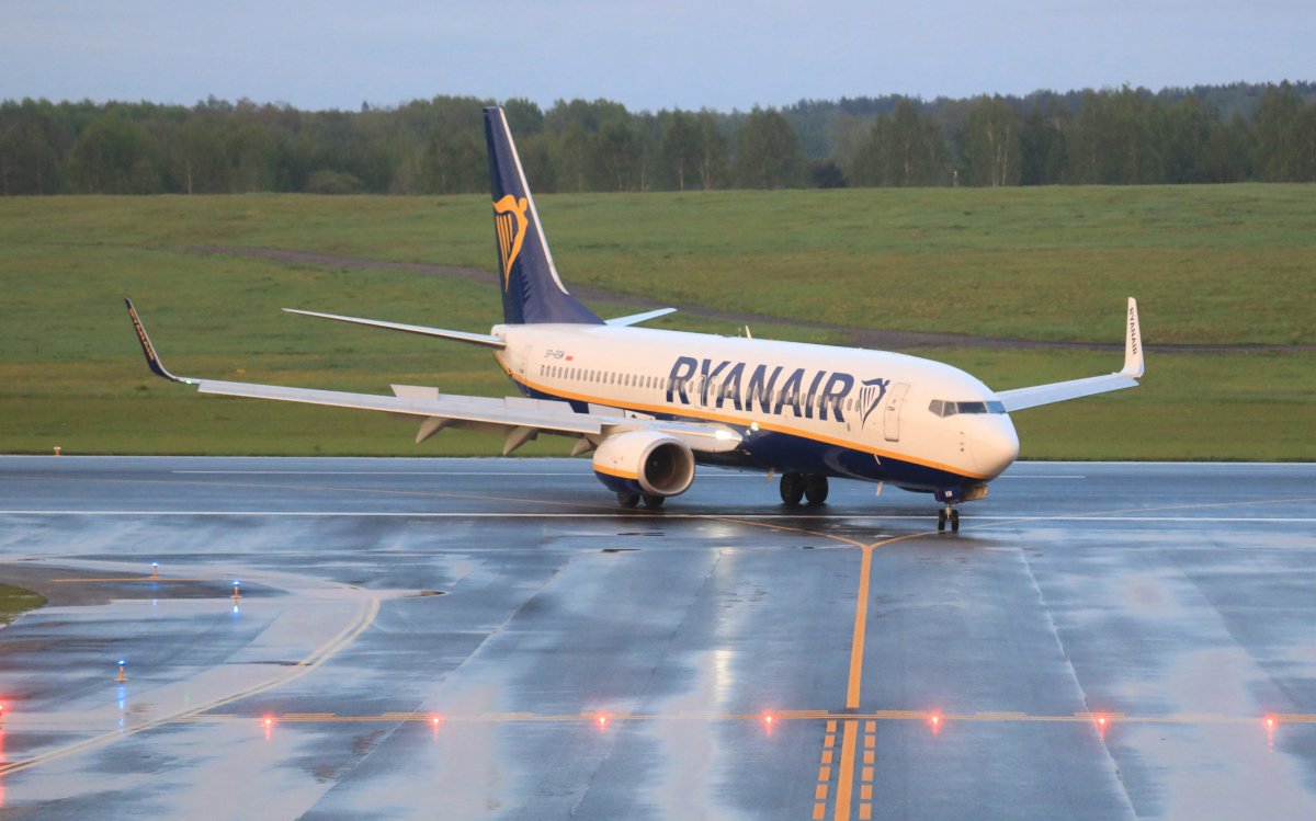 Ryanair plane diverted to Belarus lands inLithuania