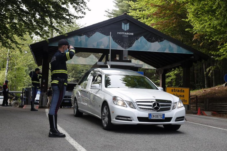 Officer Salutes Passing Hearse Cable Car Crash