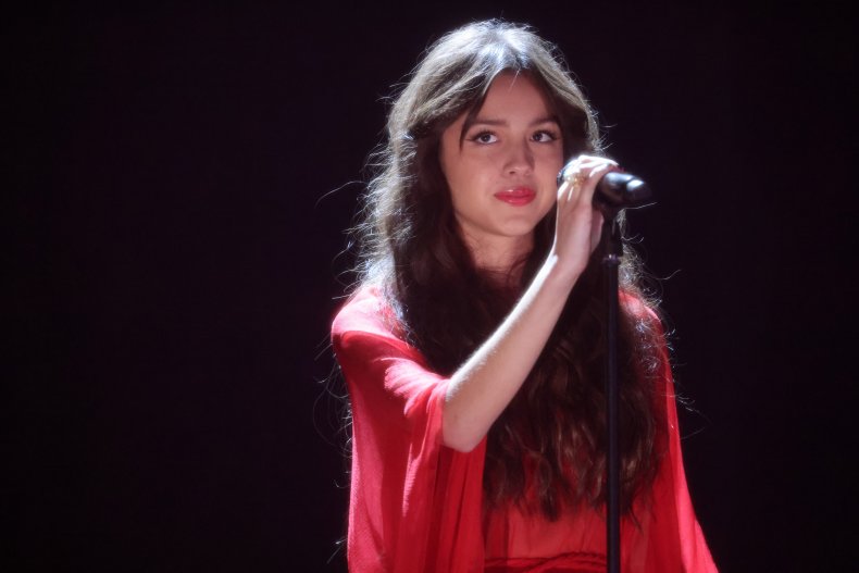 Olivia Rodrigo performs at the Brit awards