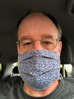 The author in his car driving for