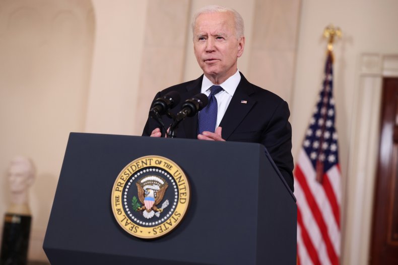 Joe Biden speaking at the White House