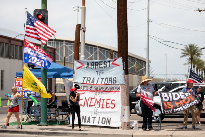 Donald Trump Supporters Protest in Phoenix, Arizona