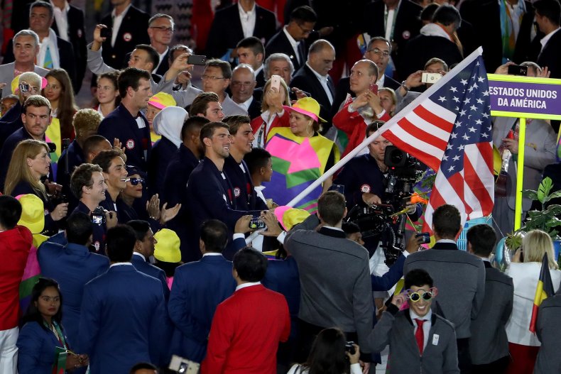 Team USA at Rio 2016 opening ceremony