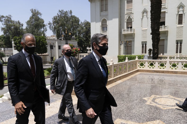 Antony Blinken with Egyptian President