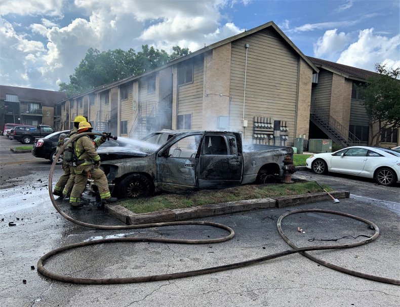 Fire Rescue Police Officers Explosion Truck Austin