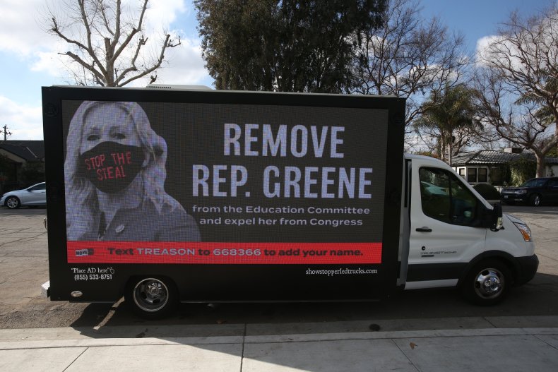 A Billboard Calls for Taylor Greene's Expulsion