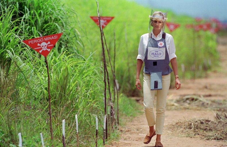 Princess Diana's Minefield Walk in Angola
