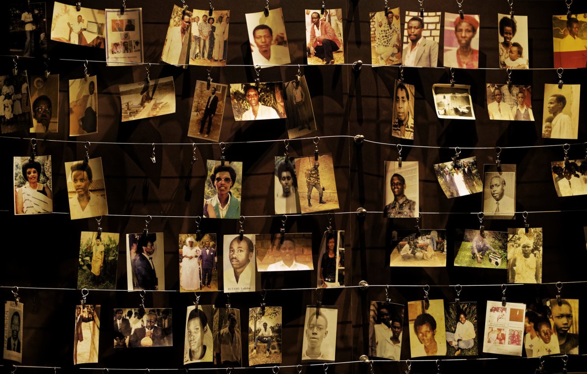 Genocide victims' photographs