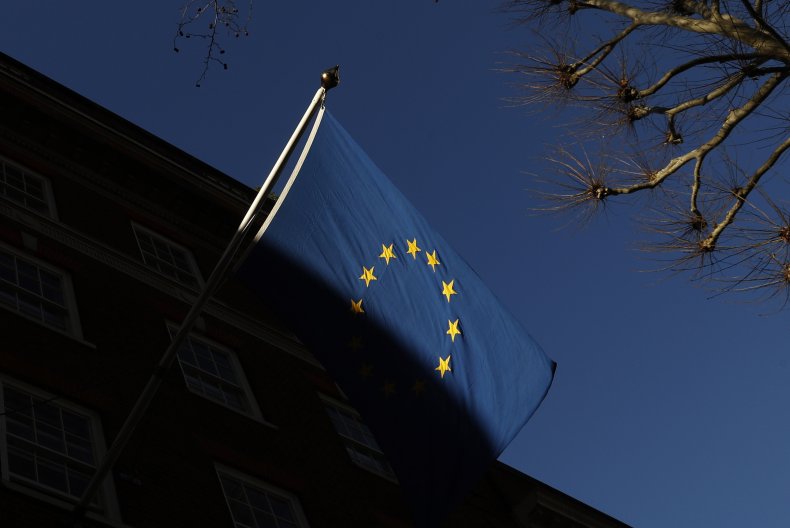 EU flag in London