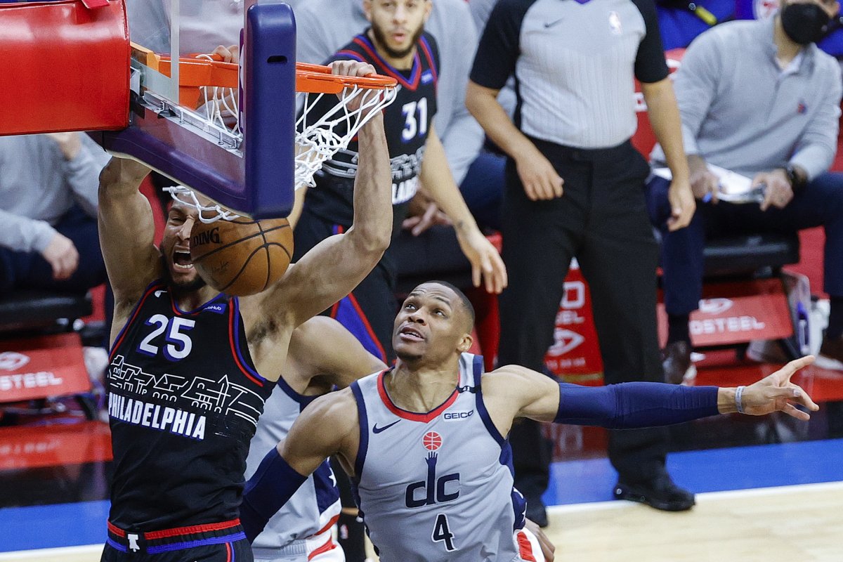 Russell Westbrook at Wells Fargo Center
