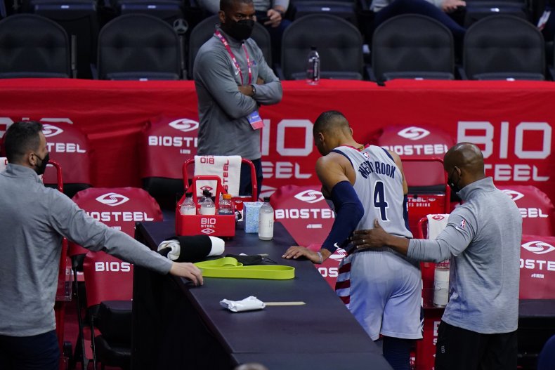 Washington Wizards' Russell Westbrook After Injury
