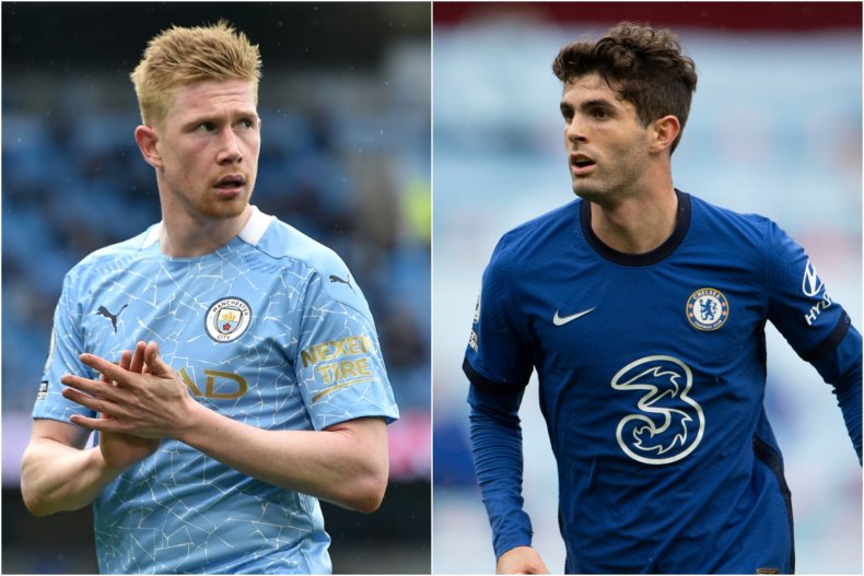 Kevin DeBruyne and Christian Pulisic 