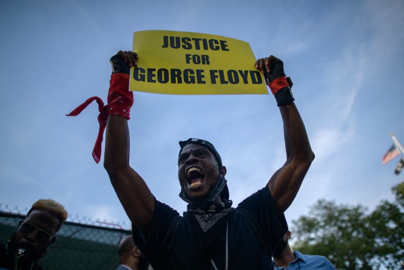 A Black Lives Matter protester 