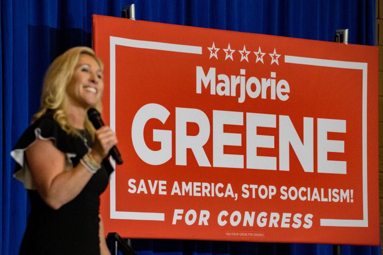 Greene Speaks at an America First Rally