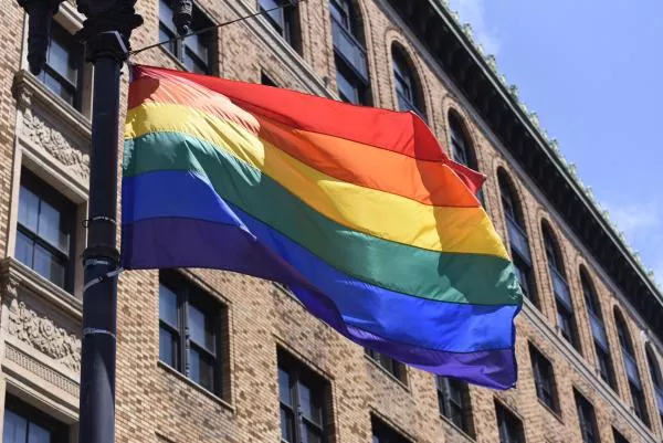A Pride flag in San Francisco.