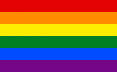 The rainbow pride flag. The rainbow pride flag.