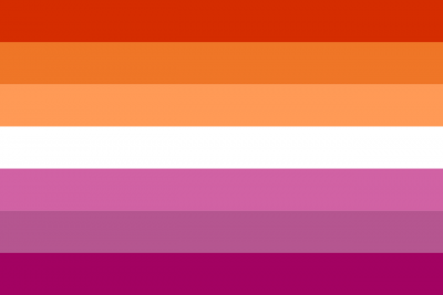 The lesbian pride flag designed in 2018. 