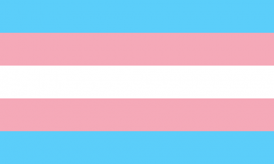 The transgender pride flag. The transgender pride flag.